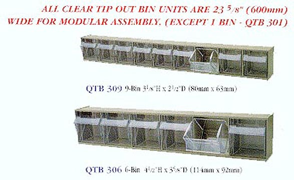 QTB301 Clear Tip out Bin - Quantum Storage